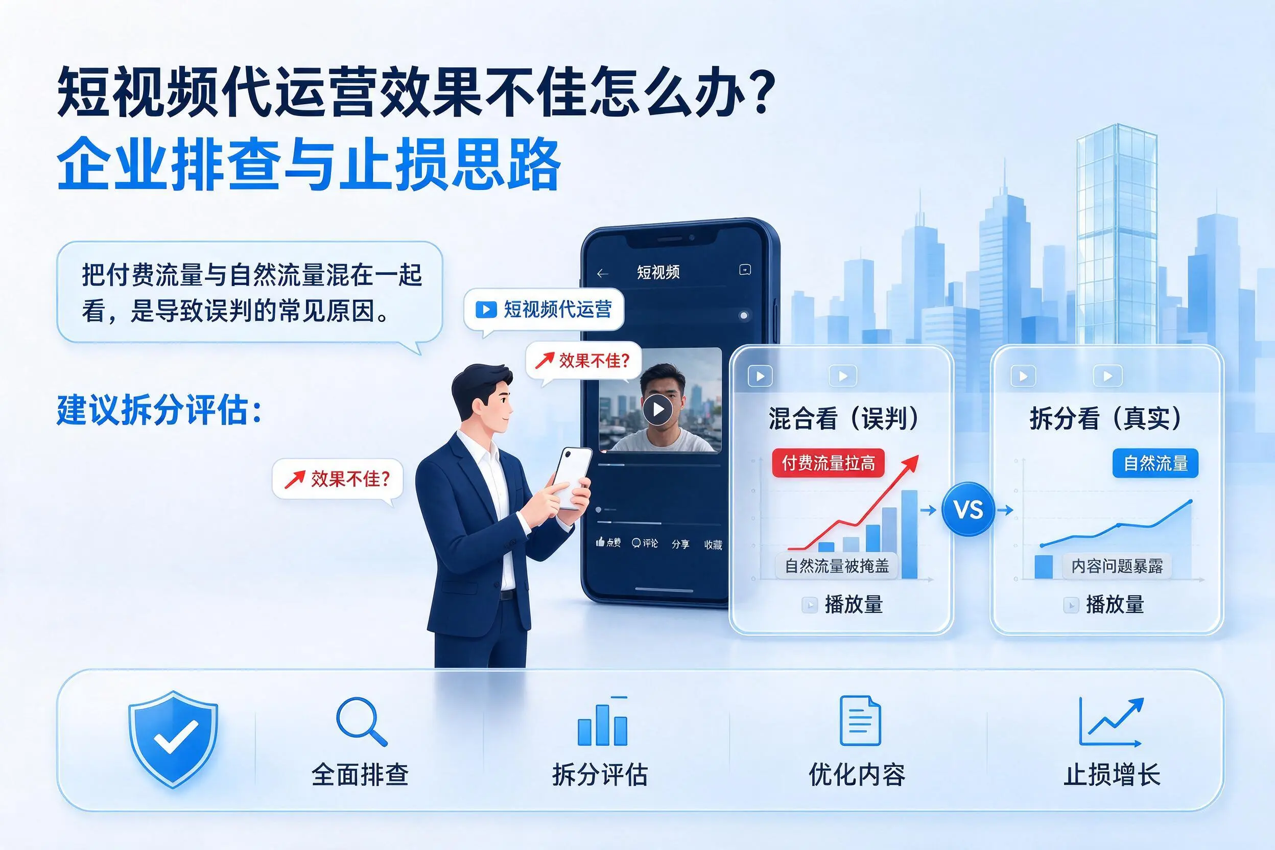短视频代运营效果不佳怎么办？漯河企业排查与止损思路