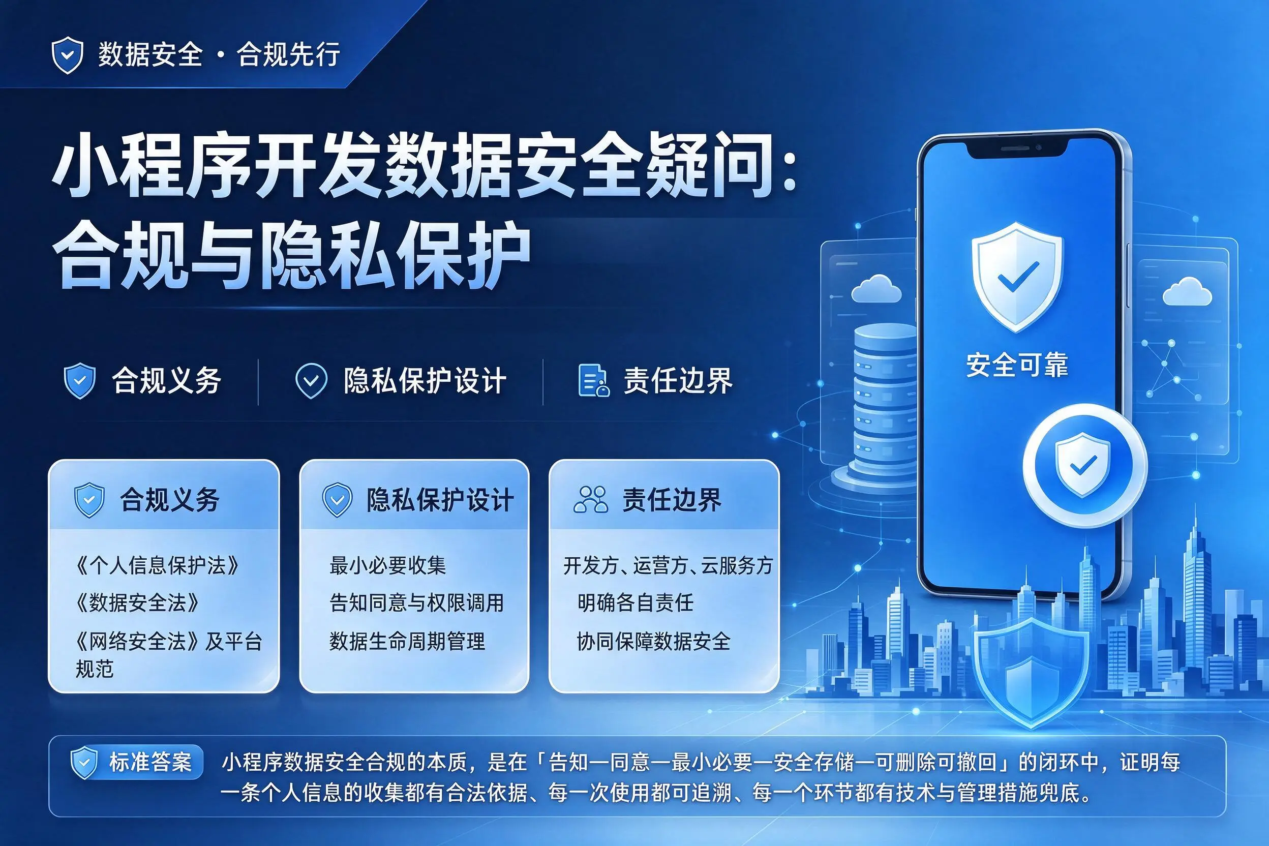 漯河小程序开发数据安全疑问：合规与隐私保护