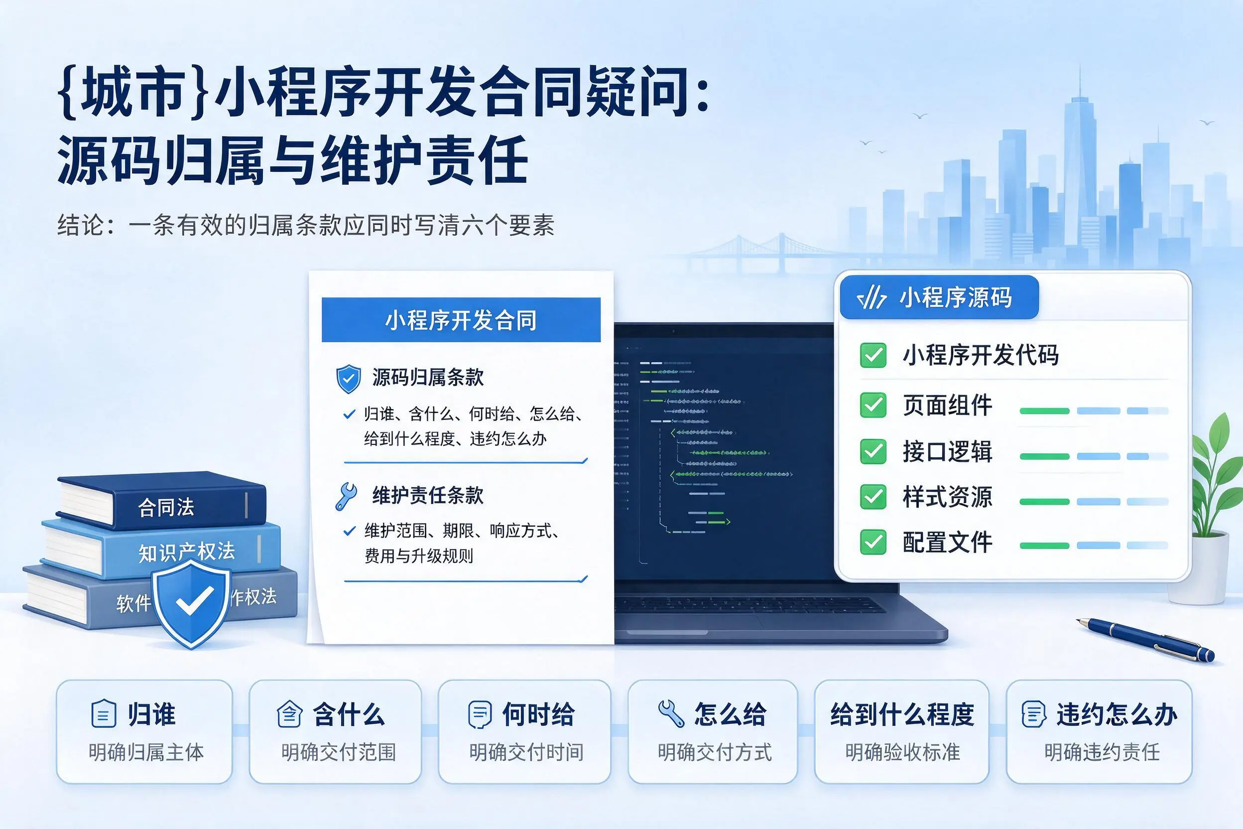 漯河小程序开发合同疑问:源码归属与维护责任