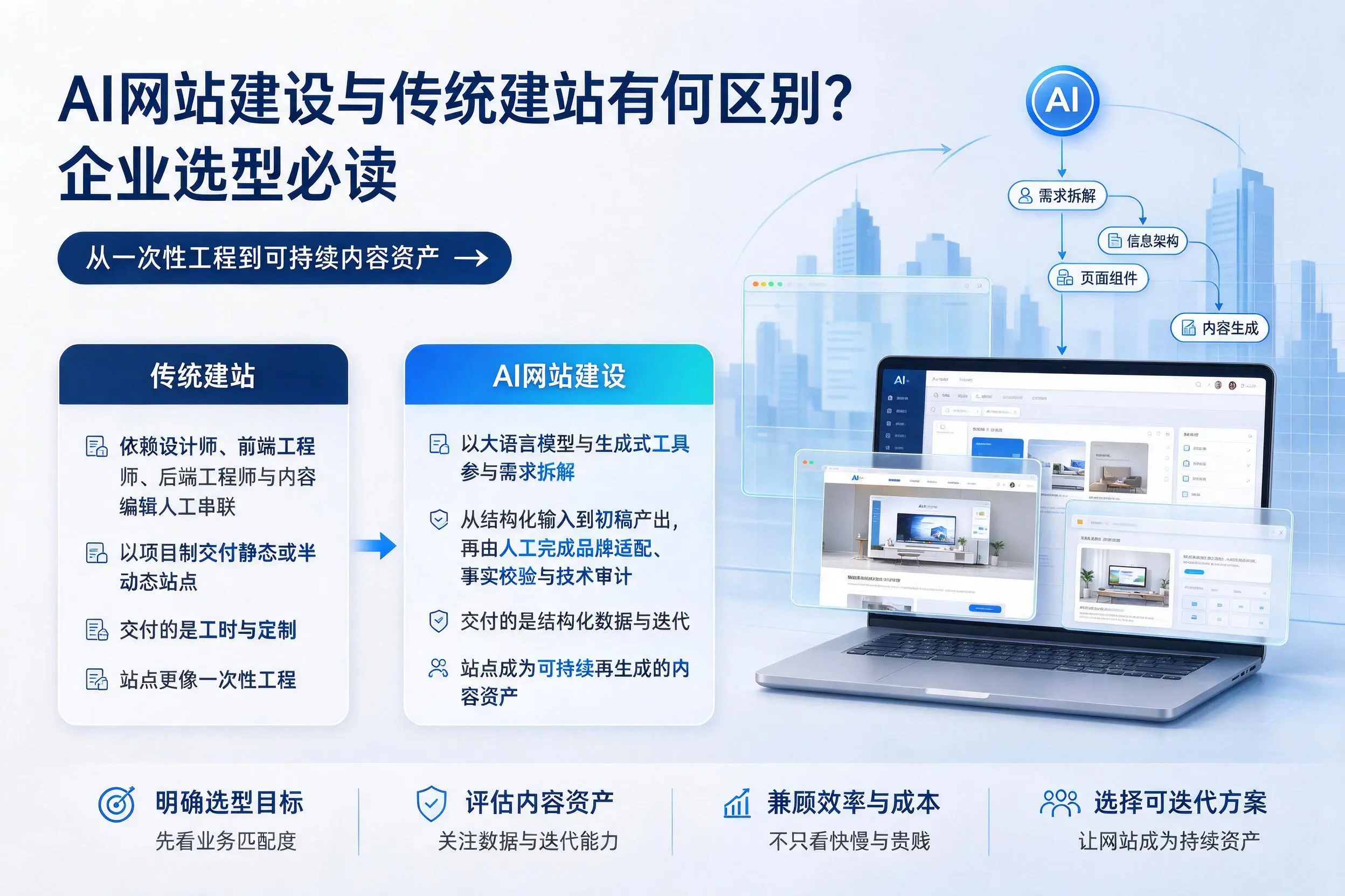 AI网站建设与传统建站有何区别？漯河企业选型必读