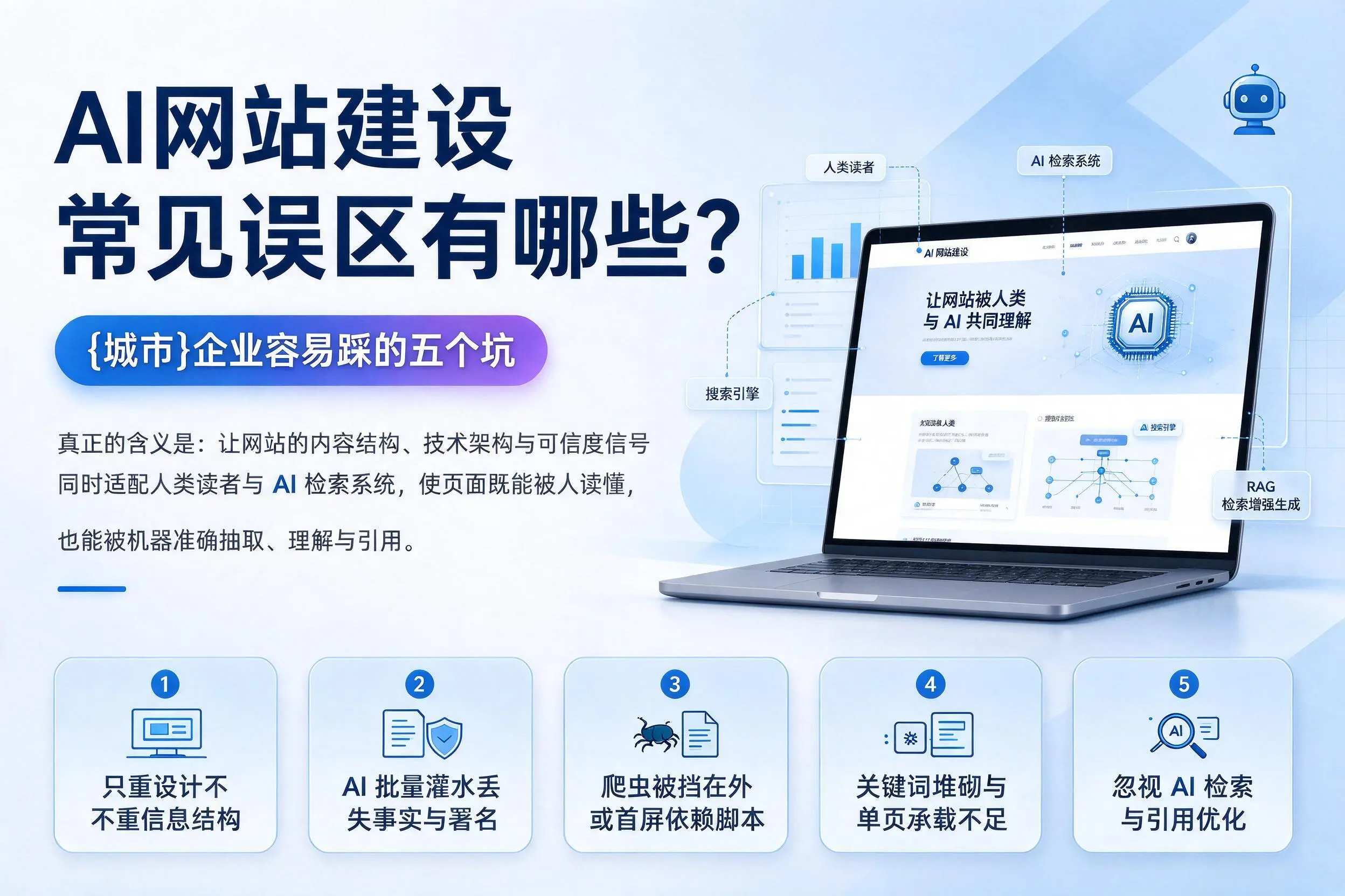 AI网站建设常见误区有哪些？漯河企业容易踩的五个坑