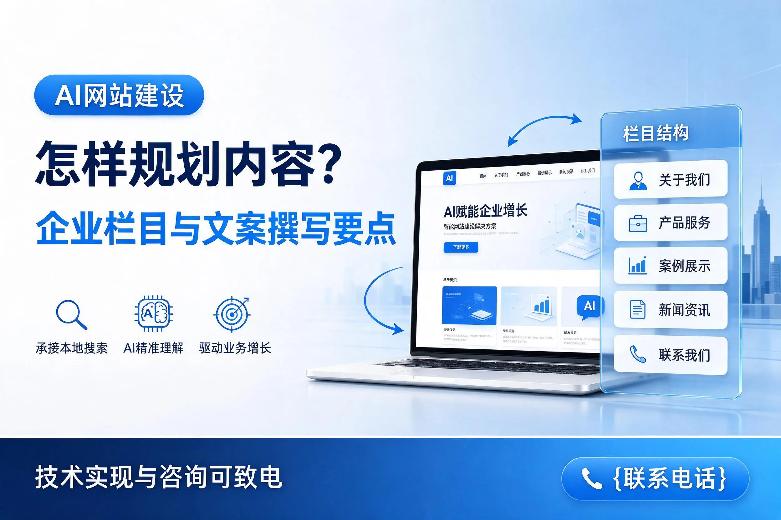 AI网站建设怎样规划内容?漯河企业栏目与文案撰写要点
