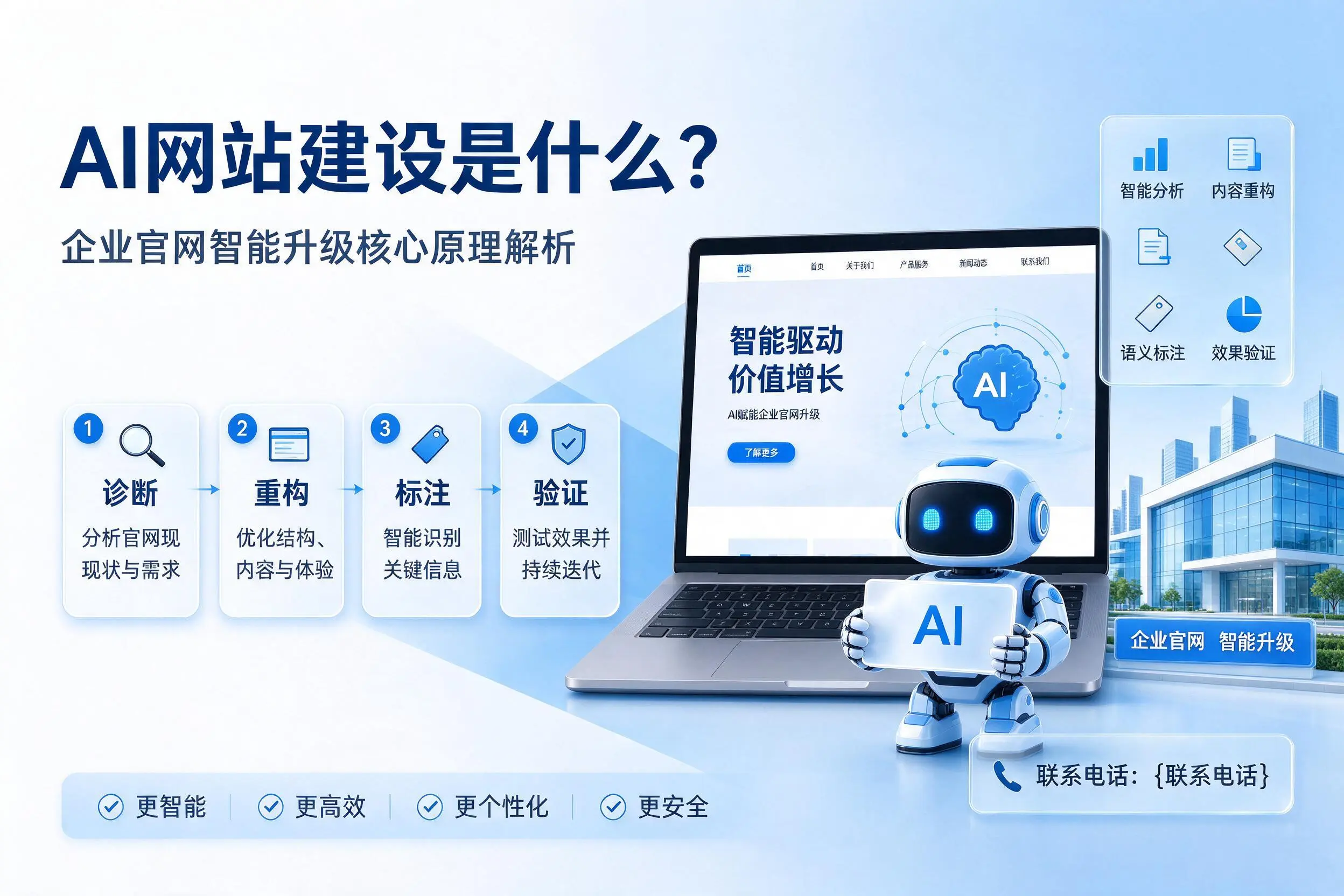 AI网站建设是什么?漯河企业官网智能升级核心原理解析
