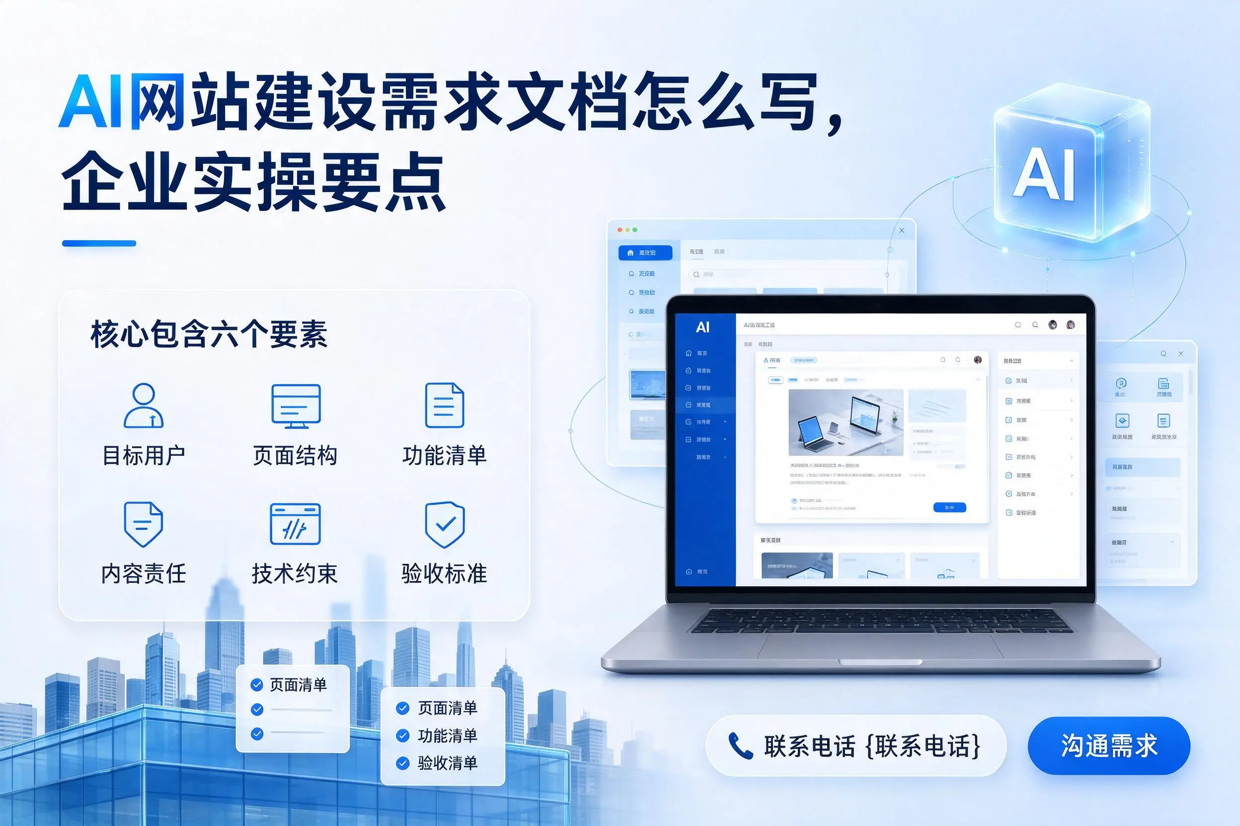 AI网站建设需求文档怎么写，漯河企业实操要点