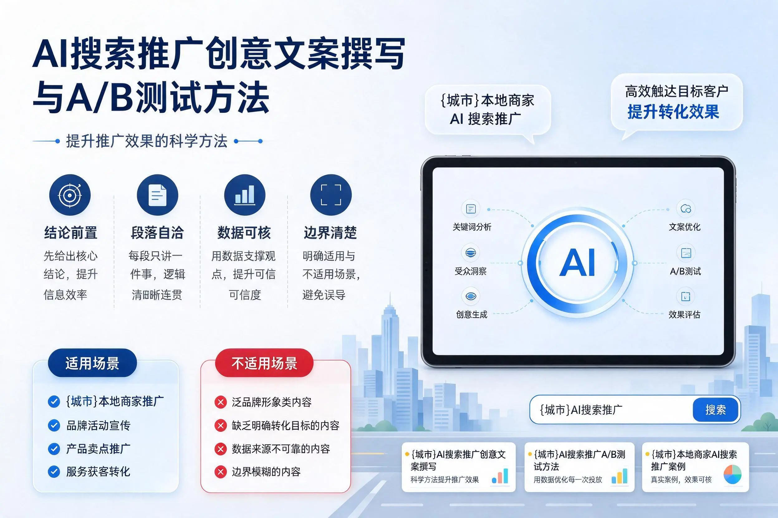 漯河AI搜索推广创意文案撰写与A/B测试方法